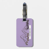 PURPLE COLOR- FOR NATURE LOVER BAGAGELABEL (Achterkant verticaal)
