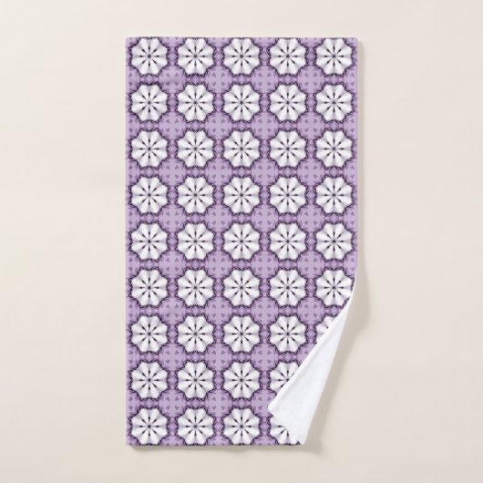 Purple colour geometric mandala pattern Towel Bad Handdoek (Handdoek)