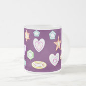 Purple colour Shapes mug Matglas Koffiemok (Voorkant rechts)