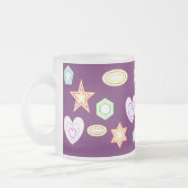 Purple colour Shapes mug Matglas Koffiemok (Links)