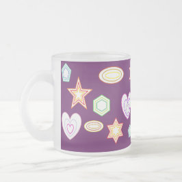 Purple colour Shapes mug Matglas Koffiemok