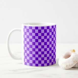 Purple Combination Checkerboard by Shirley Taylor Koffiemok