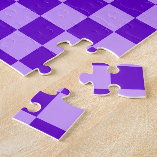 Purple Combination Checkerboard by Shirley Taylor Legpuzzel (Zijkant)