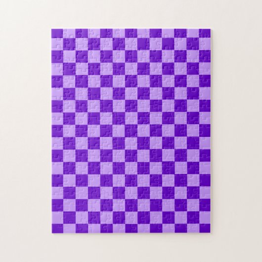 Purple Combination Checkerboard by Shirley Taylor Legpuzzel (Verticaal)