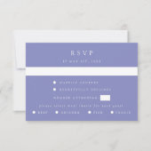 Purple Coordinate Wedding RSVP Card (Voorkant)