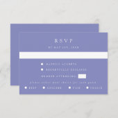 Purple Coordinate Wedding RSVP Card (Voorkant / Achterkant)
