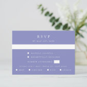 Purple Coordinate Wedding RSVP Card Kaartje (Staand voorkant)