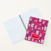 Purple Coquette aesthetic girly whimsical pattern Notitieboek (Binnen)