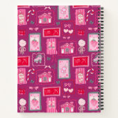 Purple Coquette aesthetic girly whimsical pattern Notitieboek (Achterkant)