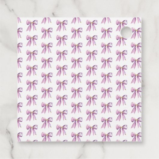 Purple Coquette Bow Birthday Bedankjes Labels (Achterkant)