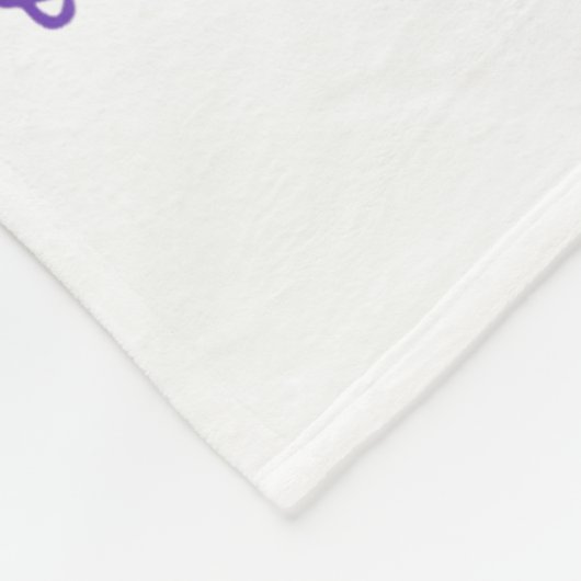 Purple Coquette Bow Cheer Game Day Doodle Touchdow Fleece Deken (Hoek)