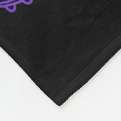 Purple Coquette Bow Cheer Game Day Doodle Touchdow Fleece Deken (Hoek)