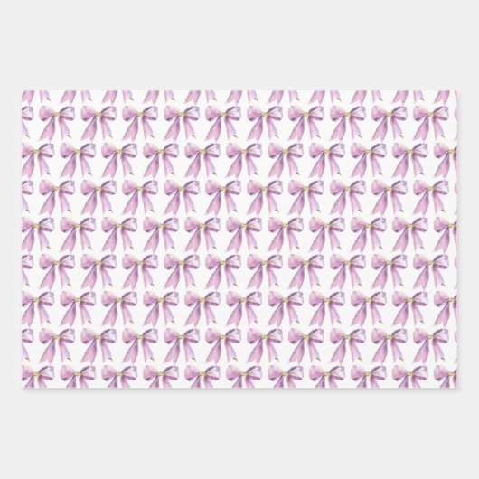 Purple Coquette Bow Inpakpapier Vel (Voorkant)
