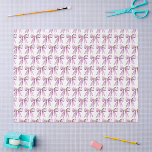 Purple Coquette Bow Tissuepapier (Craft)