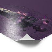 Purple Cosmic Obelisk Occult Dark Art Foto Afdruk (Hoek)