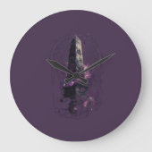Purple Cosmic Obelisk Occult Dark Art Grote Klok (Voorkant)