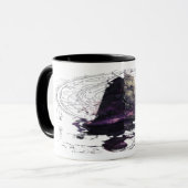 Purple Cosmic Obelisk Occult Dark Art Mug Mok (Voorkant links)