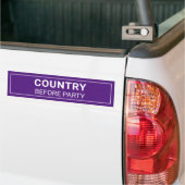 Purple Country Before Party Political Bumpersticker (Op Truck)