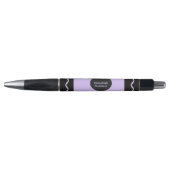 Purple Crayon Wrap Monogram Name Pen (Voorkant)