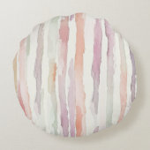 Purple Cream Butterflies Floral Believe Dreams Rond Kussen (Achterkant)