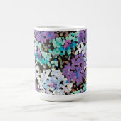 Purple Crystal Floral Blooms Magische Mok (Midden)