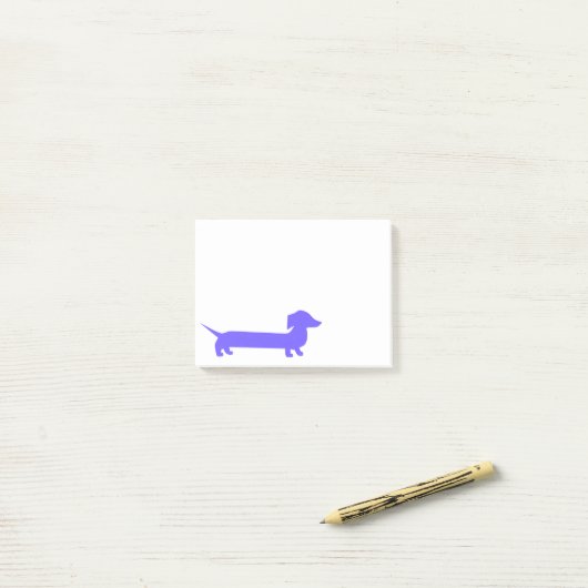 Purple Dachshund Cute Doxie Post-it® Notes (Op bureau)