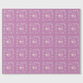 Purple Daisy Wild One 1st Birthday  Cadeaupapier (Vlak)