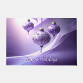 Purple Decorative Christmas Ball Holiday Doormat Deurmat (Voorkant)