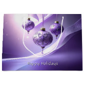 Purple Decorative Christmas Ball Holiday Gift Bag Groot Cadeauzakje (Voorkant)