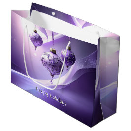 Purple Decorative Christmas Ball Holiday Gift Bag Groot Cadeauzakje