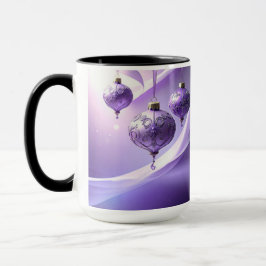 Purple Decorative Christmas Ball Holiday Mug Mok