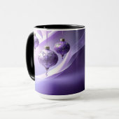 Purple Decorative Christmas Ball Holiday Mug Mok (Voorkant links)