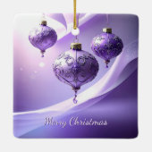 Purple Decorative Christmas Ball Holiday Ornament (Achterkant)