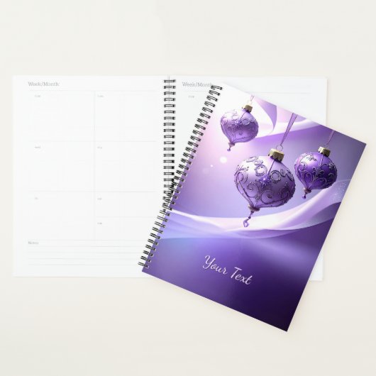 Purple Decorative Christmas Ball Holiday Planner (Display)