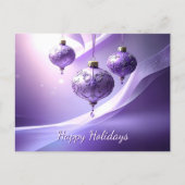 Purple Decorative Christmas Ball Holiday Postcard Briefkaart (Voorkant)