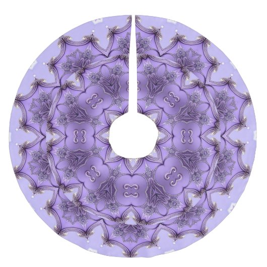Purple Decorative Christmas Tree Skirt Kerstboom Rok (Voorkant)