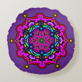 Purple design  rond kussen