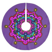 Purple design Tree Skirt Kerstboom Rok (Voorkant)