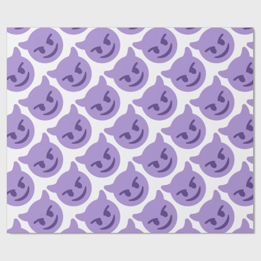 Purple Devil Emoji Cadeaupapier (Vlak)