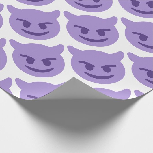 Purple Devil Emoji Cadeaupapier (Hoek)
