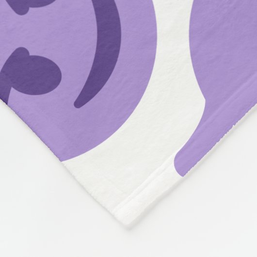 Purple Devil Emoji Fleece Deken (Hoek)