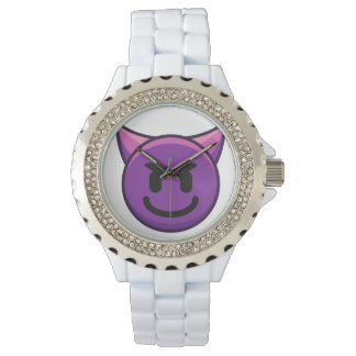 Purple Devil Emoji Horloge