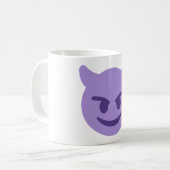 Purple Devil Emoji Koffiemok (Voorkant links)
