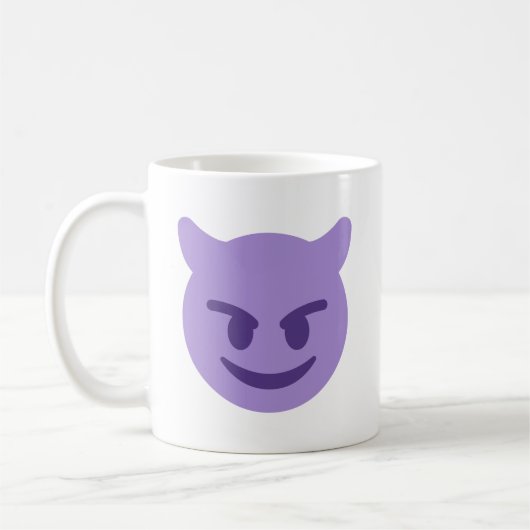 Purple Devil Emoji Koffiemok (Links)