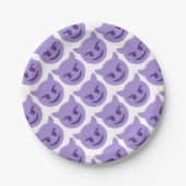 Purple Devil Emoji Papieren Bordje (Voorkant)