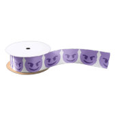 Purple Devil Emoji Satijnen Lint (Spoel)