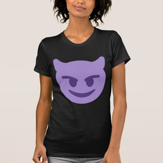 Purple Devil Emoji T-shirt (Voorkant)