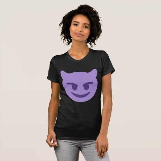 Purple Devil Emoji T-shirt (Voorkant volledig)