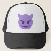 Purple Devil Emoji Trucker Pet (Voorkant)