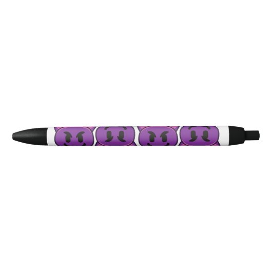 Purple Devil Emoji Zwarte Inkt Pen (Voorkant)